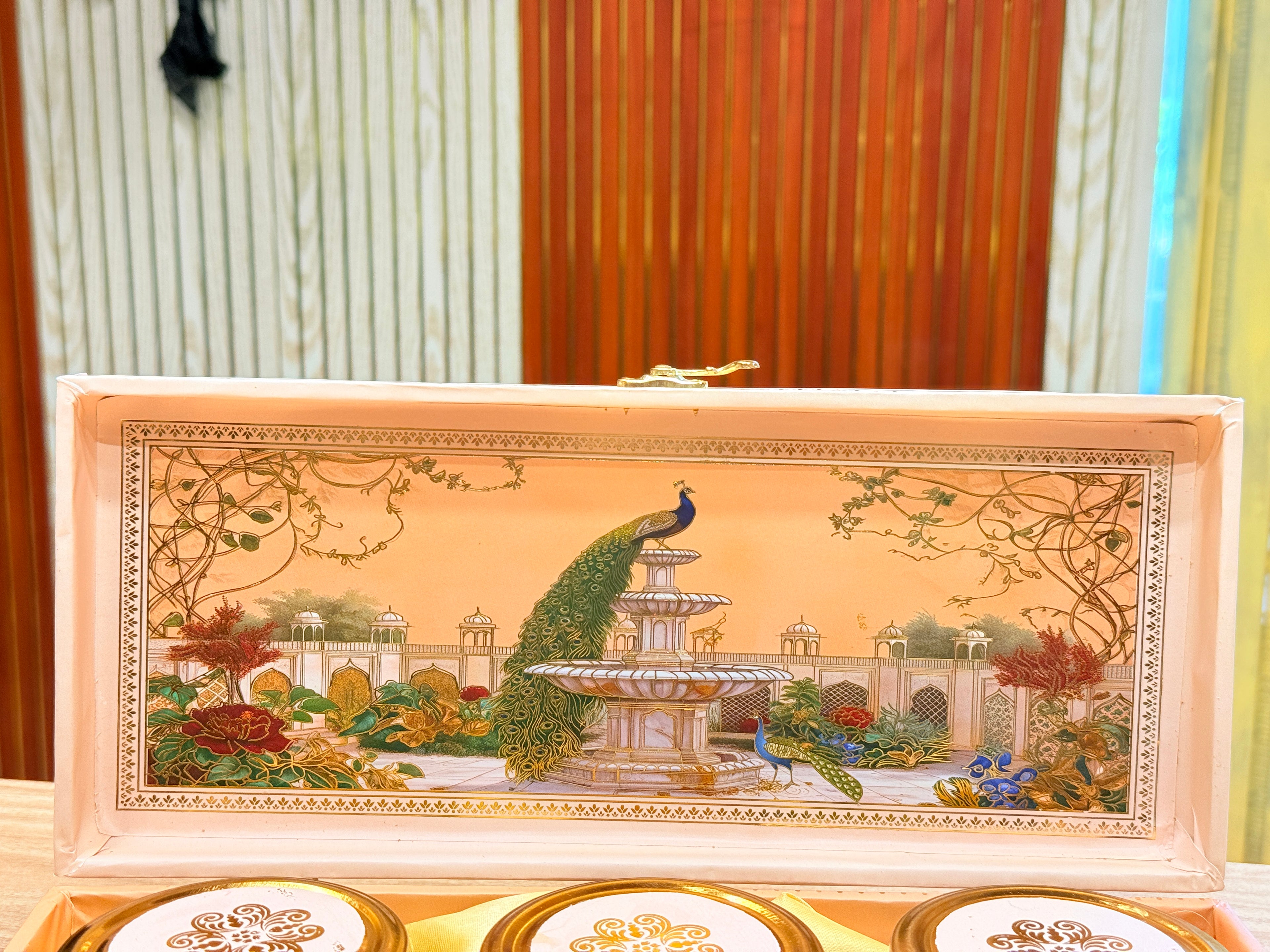 3 JAR Pink Peacock MGI Royal Heritage PRINT GIFT BOX