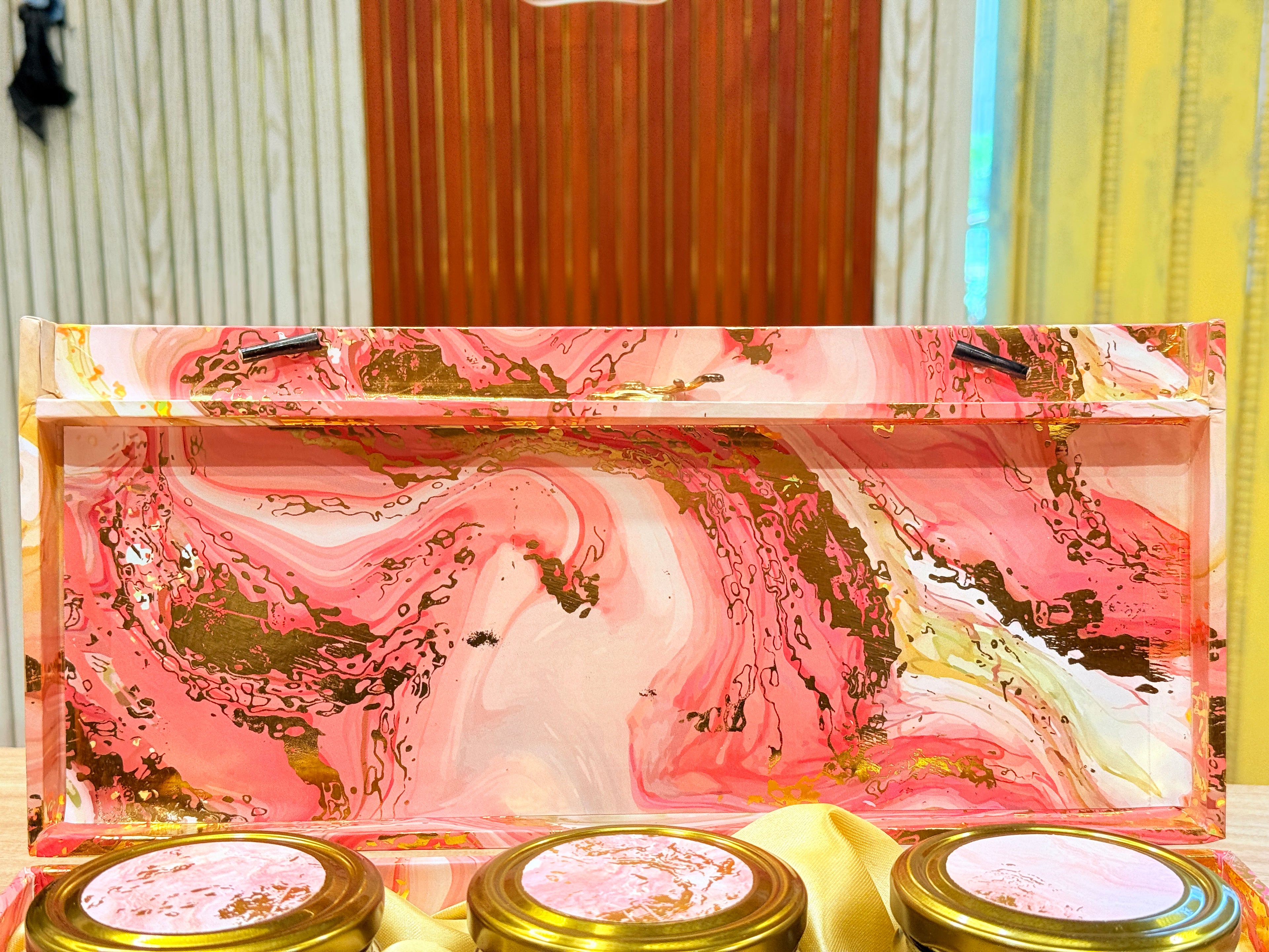 3 Jar Pink Carry Bag Style  Box