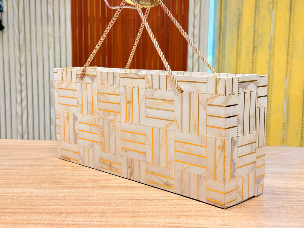3 Jar white line Carry Bag Style  Box