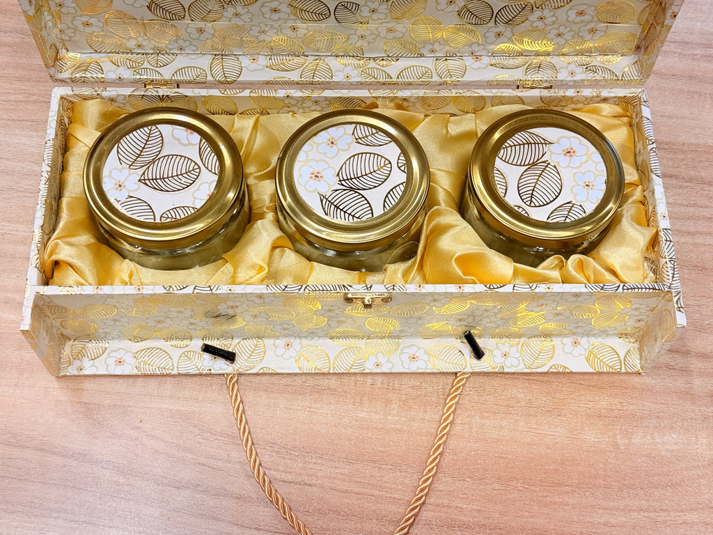 3 Jar New Leaf  Foil Carry Bag Style  Box