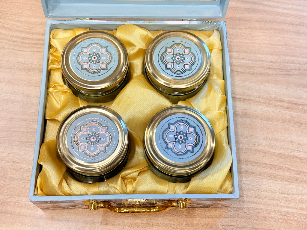 4 Jar Flower Light Green MGI Floral Heritage Hamper Box