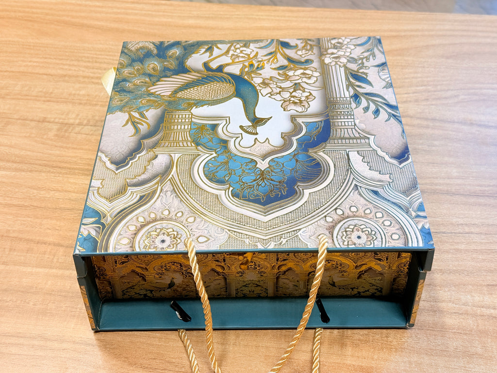 4 JAR GREEN PEACOCK CARRY BAG STYLE MGI BOX Royal Peacock