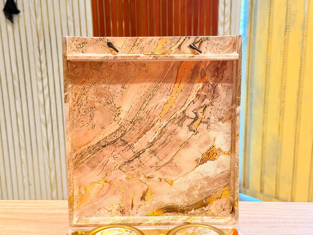 4 Jar Green Foil Carry Bag Luxury Hamper Box