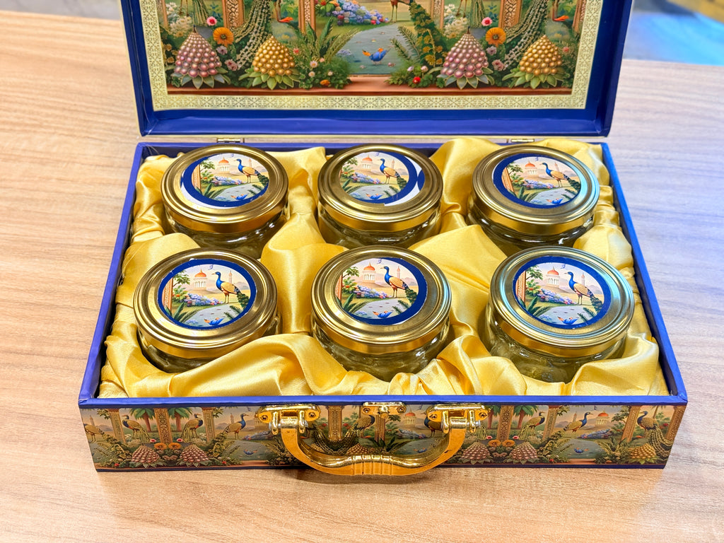 6 Jars BLUE Royal Peacock Premium MGI Hamper Box 🦚