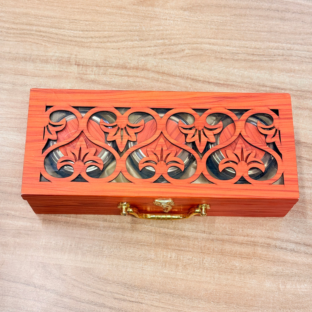 3 Jars Royal Peacock Laser-Cut Dry Fruit Hamper Box