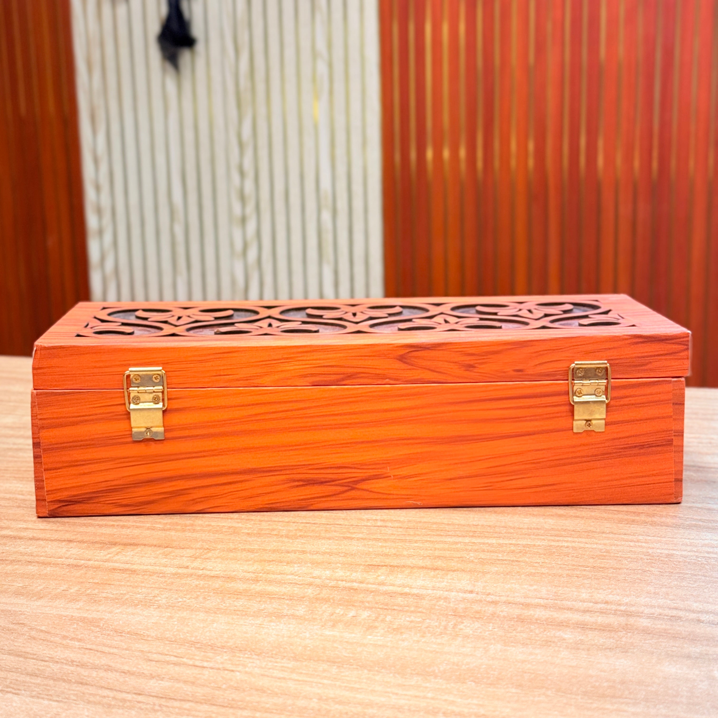 3 Jars Royal Peacock Laser-Cut Dry Fruit Hamper Box