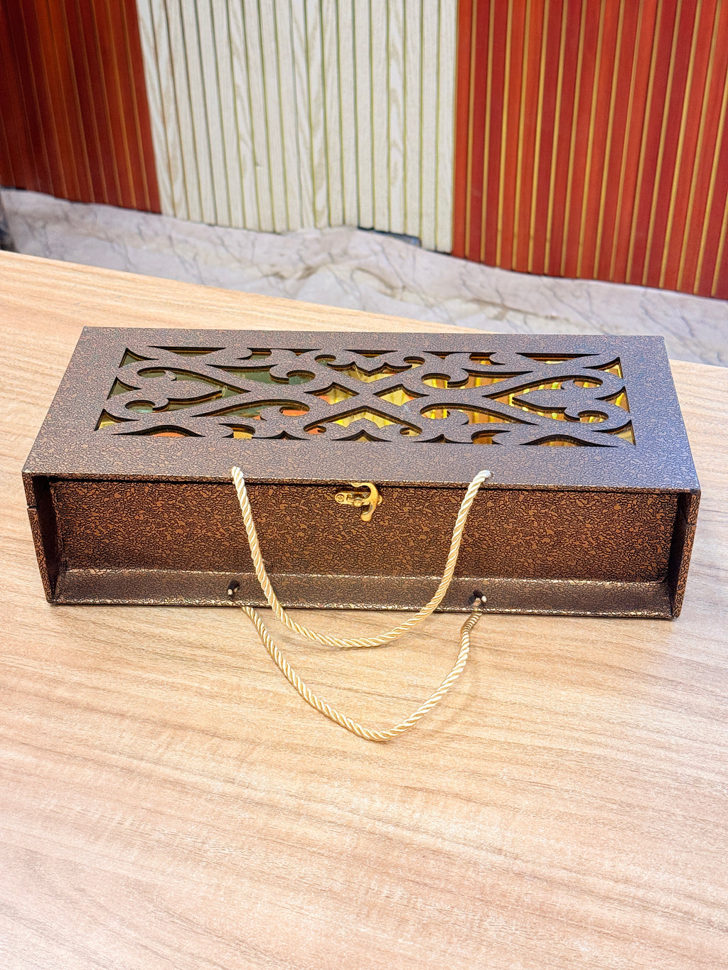 3 Jar Laser Cut Carry Bag Style Box