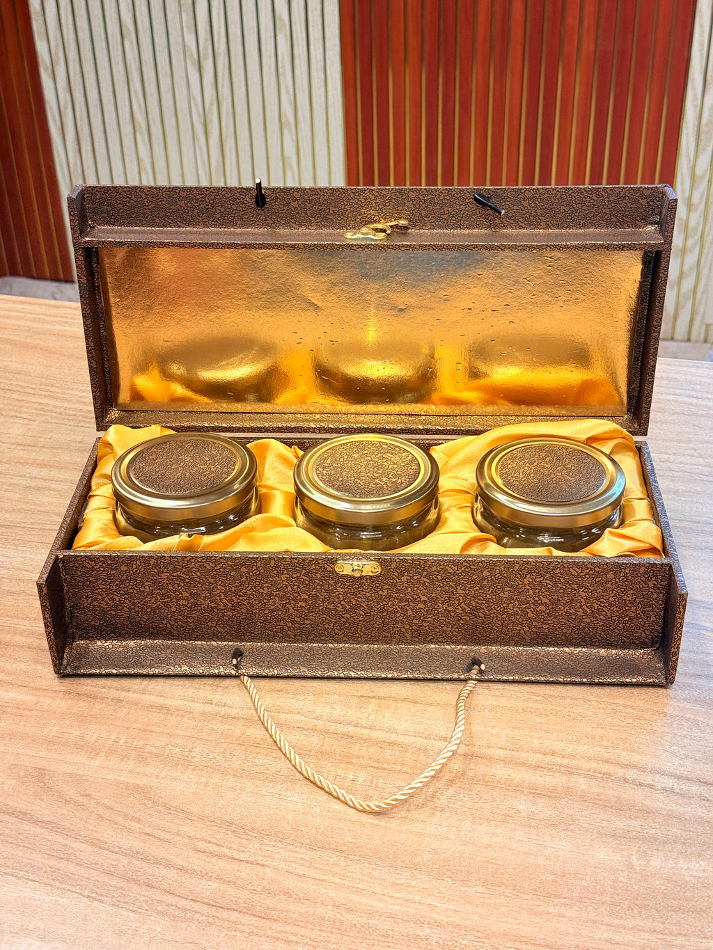 3 Jar Laser Cut Carry Bag Style Box