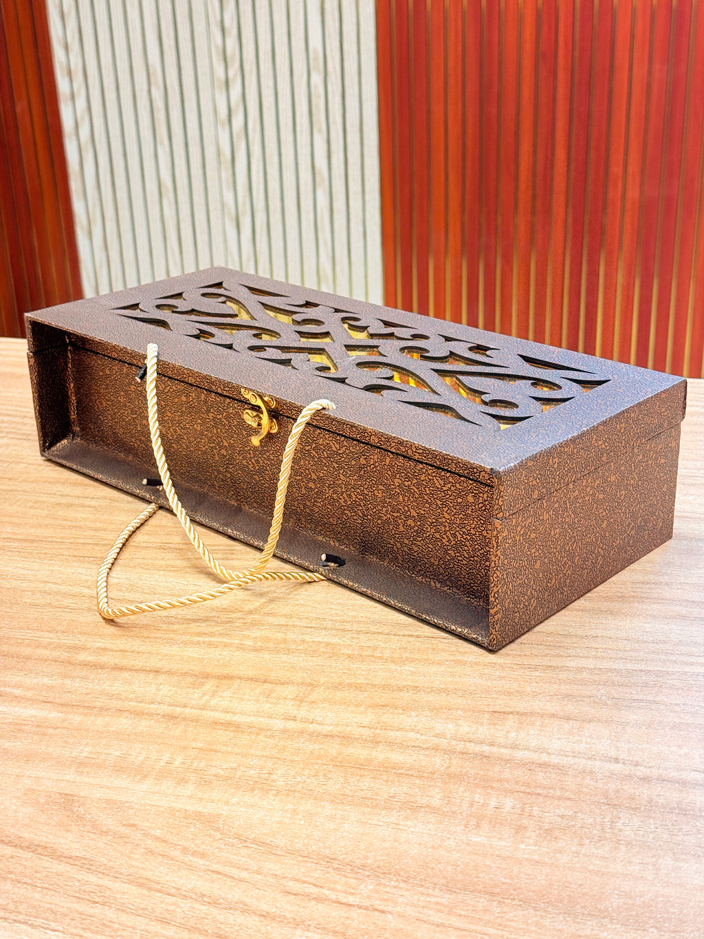 3 Jar Laser Cut Carry Bag Style Box