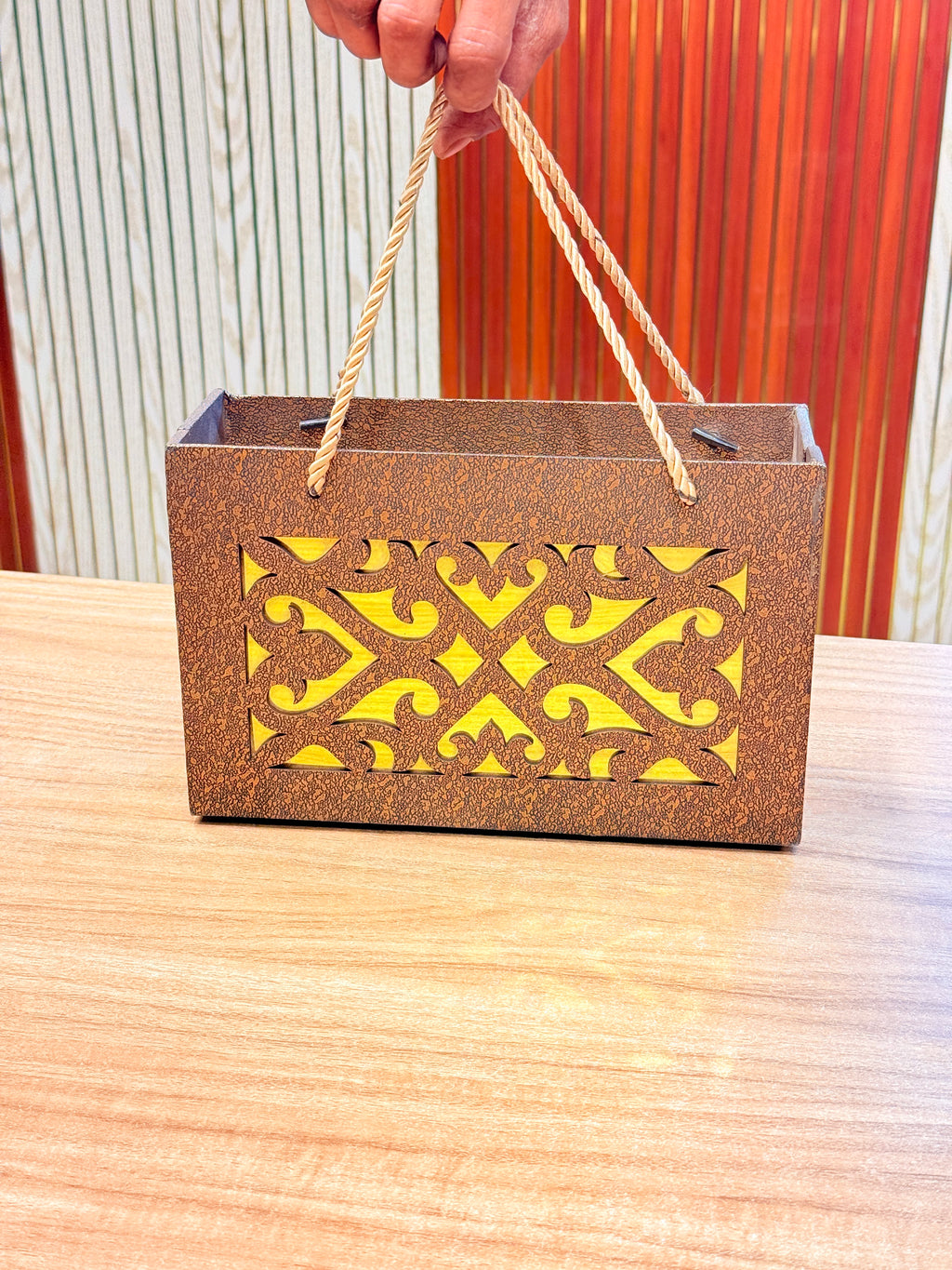 2 Jar Laser Cut Carry Bag Style Box