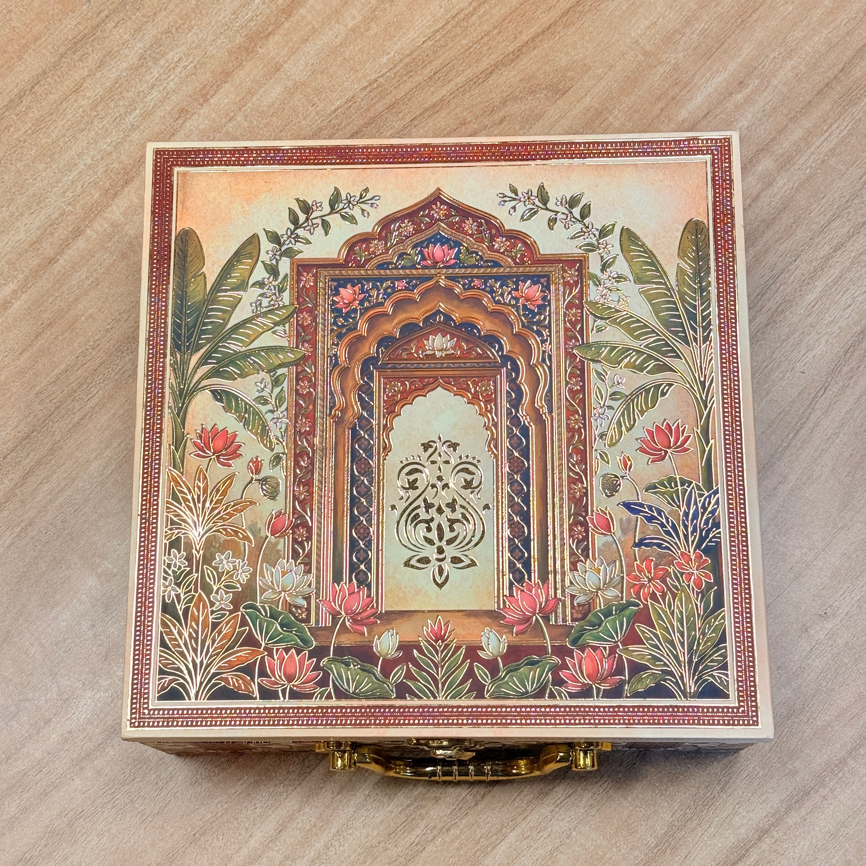 4 Jars Fort Gate Peach MGI Royal Heritage Palace Hamper MDF Box