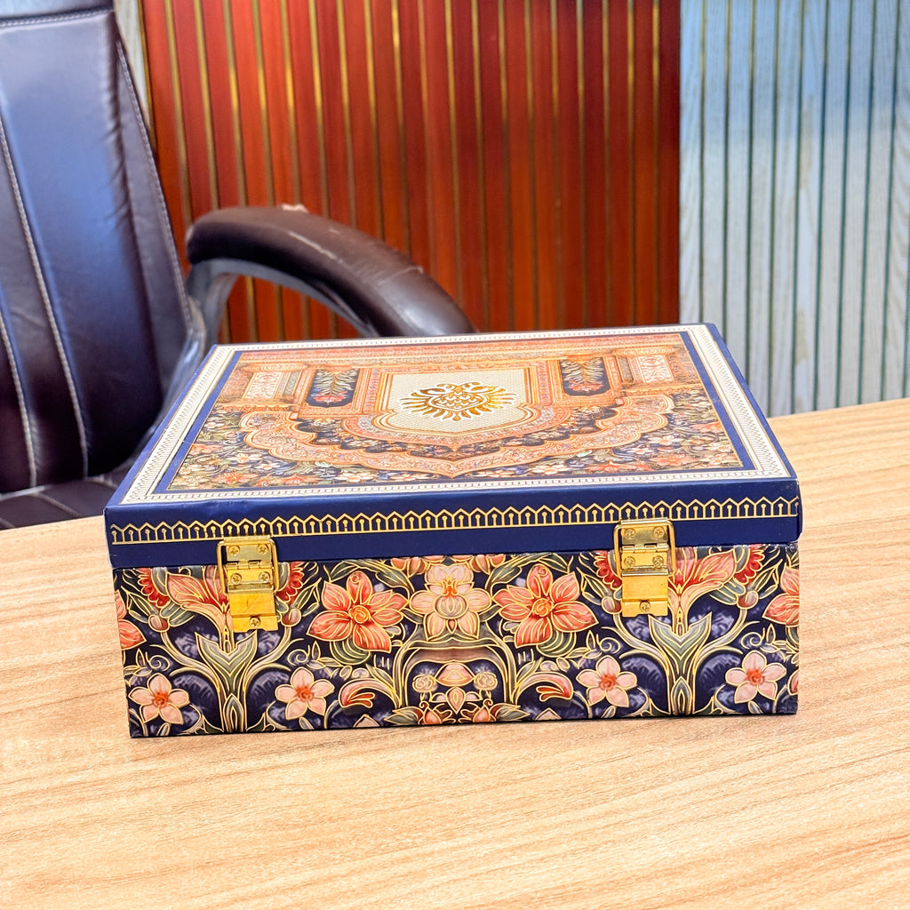 4 Jars Fort Gate Blue MGI Royal Heritage Palace Hamper MDF Box